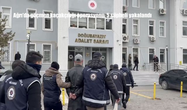 Ağrı’da göçmen kaçakçılığı operasyonu: 5 şüpheli yakalandı