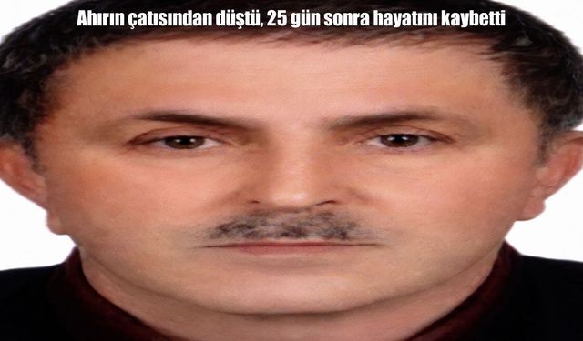 Tamir için çıktığı çatıdan düşen adam, 25 günlük yaşam mücadelesini kaybetti