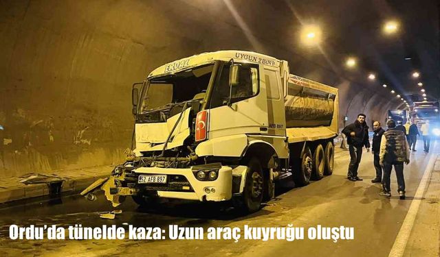 Ordu’da iki kamyon tünelde çarpıştı