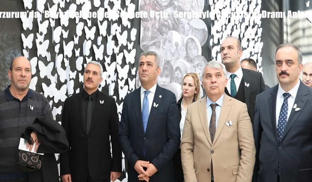 Erzurum’da “Beyaz Kelebekler Cennete Uçtu” Sergisiyle Çocukların Dramı Anlatıldı