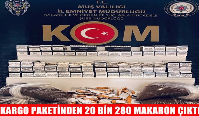 Muş’ta kargo gönderisinde kaçak makaron ve tütün ele geçirildi