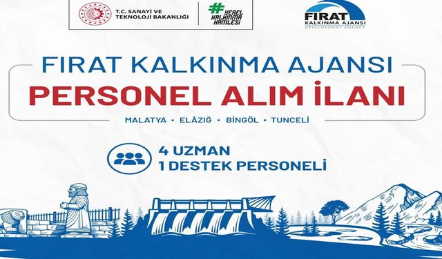 Fırat Kalkınma Ajansı personel alımı başvuruları başladı