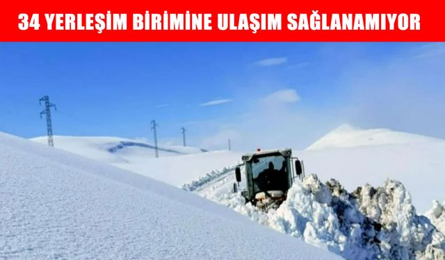 Muş’ta kar çilesi devam ediyor: 34 köy yolu ulaşıma kapandı