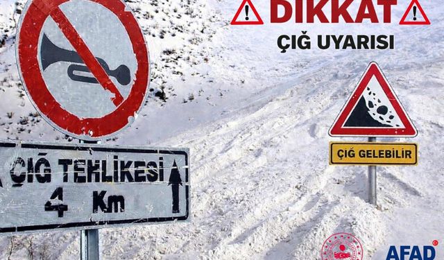 Van’da Çığ Uyarısı