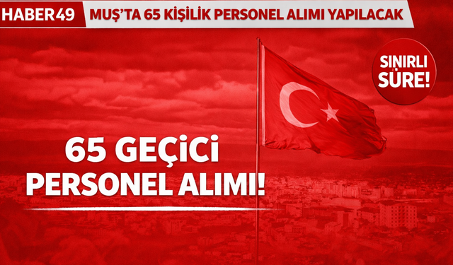 Muş’ta 65 kişiye iş fırsatı