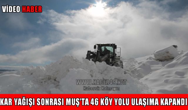 Muş’ta 46 köy yolu ulaşıma kapandı