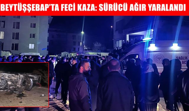 Beytüşşebap’ta kamyonet şarampole yuvarlandı: 1 ağır yaralı
