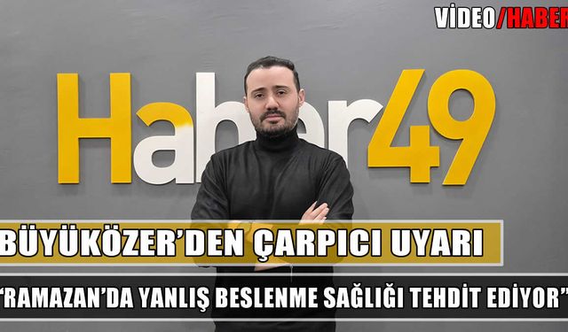 Diyetisyen Büyüközer’den Ramazan uyarısı: Yanlış beslenme sağlığı tehdit ediyor