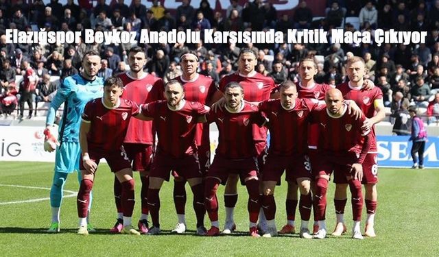 Elazığspor Beykoz Anadolu Karşısında Kritik Maça Çıkıyor