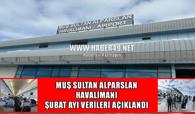 Muş Sultan Alparslan Havalimanı’nda şubat hareketliliği: 39 bin yolcu uçtu