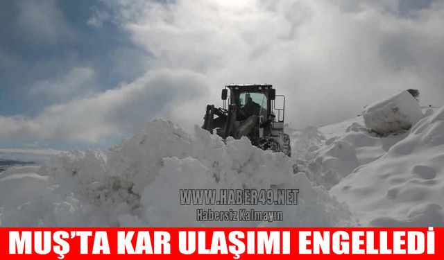 Muş’ta kar yağışı 50 köy yolunu kapattı