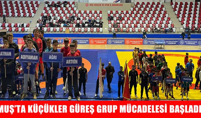 Muş 'Küçükler Güreş Grup Birinciliği Müsabakaları'na ev sahipliği yapıyor