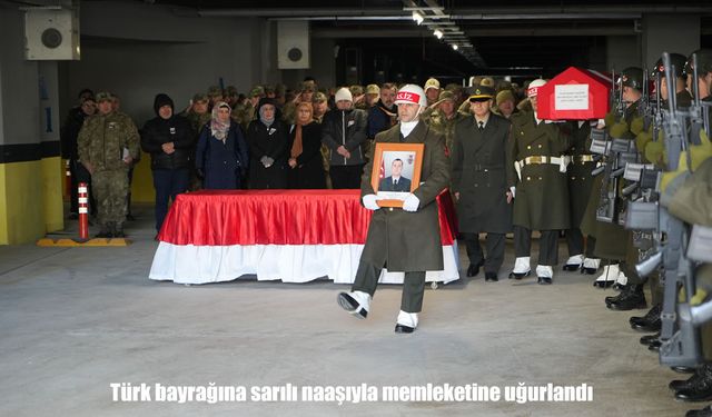 Astsubay Başkök düzenlenen askeri törenle memleketi Ordu’ya uğurlandı.