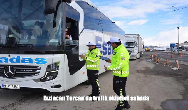 Erzincan Tercan’da Trafik Seferberliği: Ekipler Sahaya İndi
