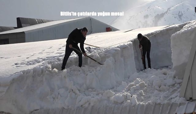 Bitlis’te İpler ve Küreklerle Riskli Mücadele