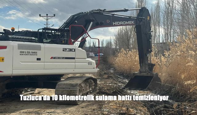 Tuzluca’da 10 Kilometrelik Sulama Hattında Sezon Öncesi Yoğun Mesai