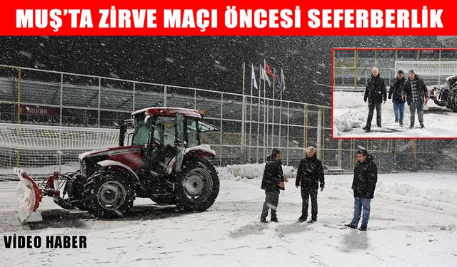 Muş Şehir Stadyumu'nda gece mesaisi