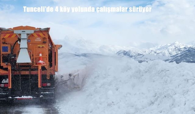 Tunceli'de 4 köy yolunda çalışmalar sürüyor