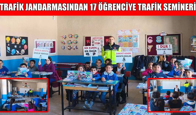 Muş’ta jandarmadan minik öğrencilere trafik eğitimi