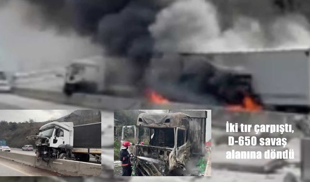 D-650 kara yolunda iki tır çarpıştı: 2 yaralı