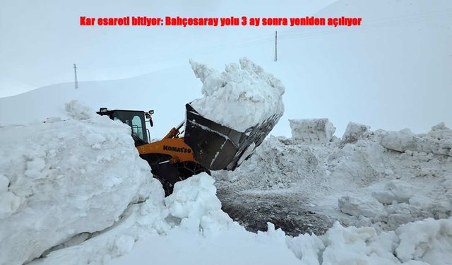 Kar Duvarları Yıkılıyor: Bahçesaray Yolu Açılıyor