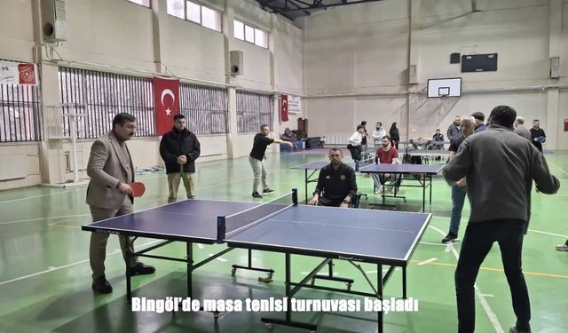 Bingöl'de Masa Tenisi Heyecanı Başladı