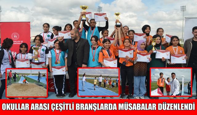 Muş’ta 12 okuldan 80 sporcu kıyasıya yarıştı