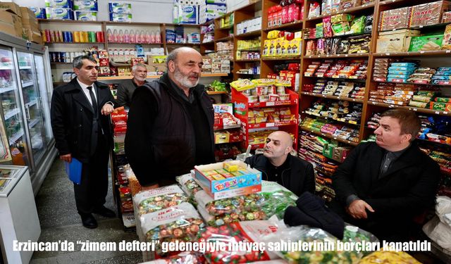 Erzincan’da "zimem defteri" geleneğiyle ihtiyaç sahiplerinin borçları kapatıldı