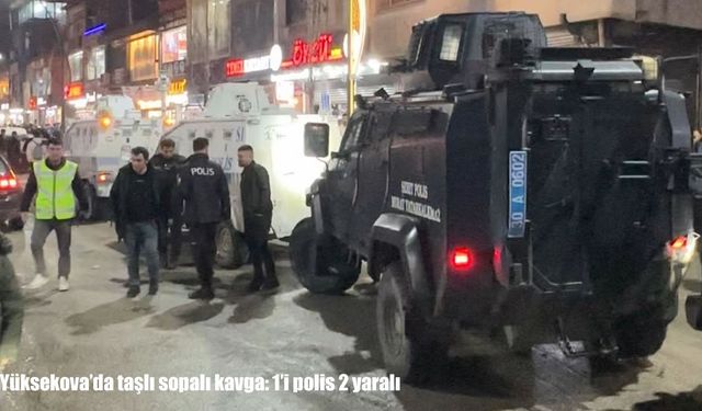 Hakkari’de taşlı sopalı kavga: 1'i polis 2 yaralı