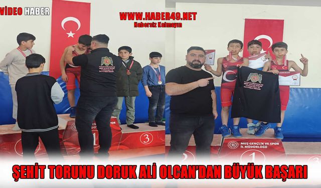 Muş'ta şehit torunundan gururlandıran birincilik