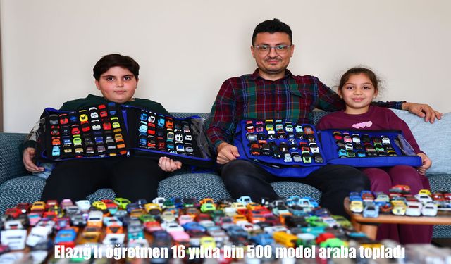Elazığ'lı öğretmen 16 yılda bin 500 model araba topladı