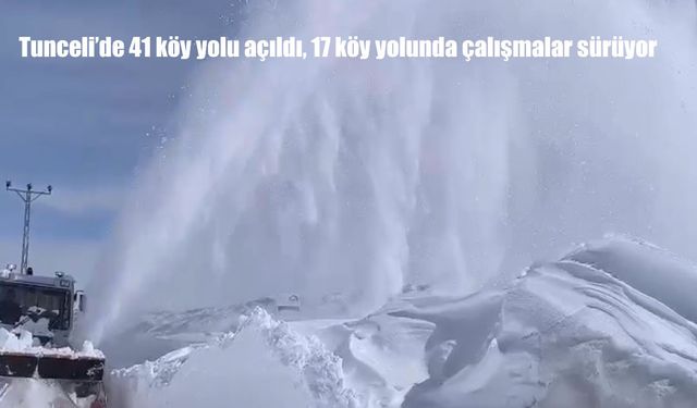 Tunceli'de karla mücadele sürüyor