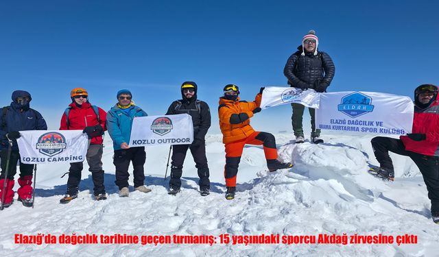 Elazığ'da dağcılık tarihine geçen tırmanış: 15 yaşındaki sporcu Akdağ zirvesine çıktı