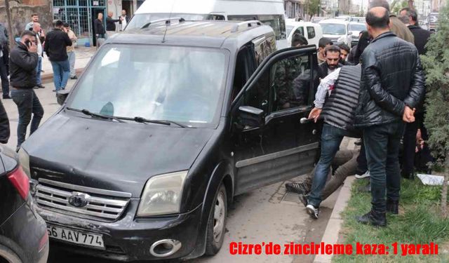 Cizre’de 4 araçlı zincirleme kaza: 1 yaralı