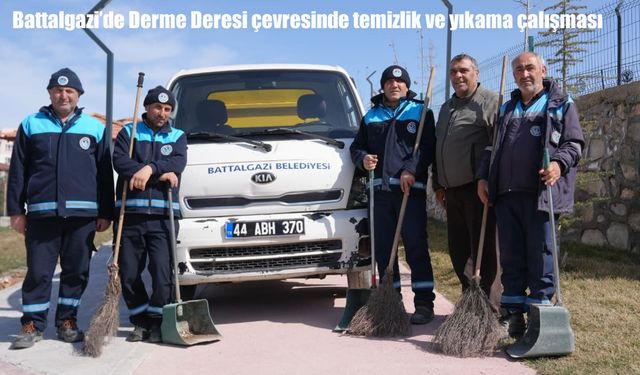 Battalgazi Belediyesi’nden Derme Deresi’nde yoğun temizlik çalışması