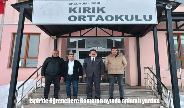 İspir’de öğrencilere ramazan sevinci: Spor malzemeleri ve çikolata hediyesi