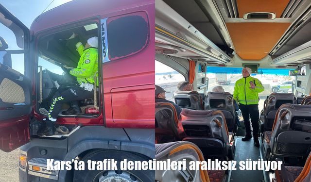Kars’ta şehirlerarası yollarda güvenlik için sıkı denetim