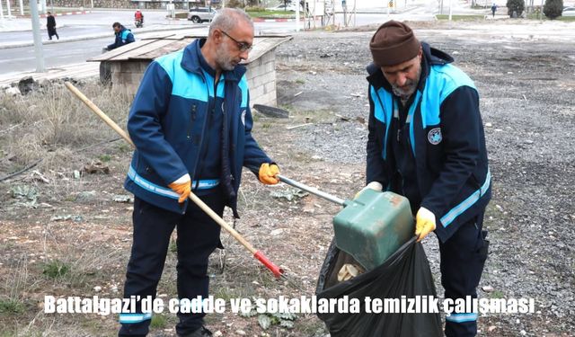 Battalgazi’de cadde ve sokaklarda temizlik çalışması