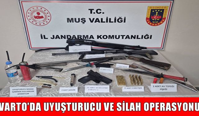 Varto’da uyuşturucu ve silah operasyonu: 2 gözaltı