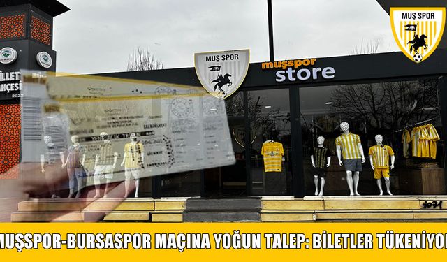 Bursa maçı öncesi Muşspor Store’da bilet yoğunluğu