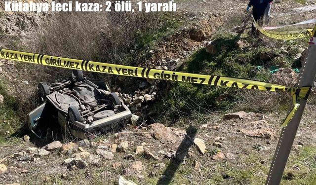 Kütahya'da feci kaza: 2 ölü, 1 yaralı