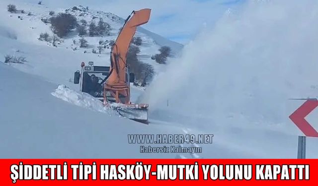 Hasköy-Mutki karayolunda kar ve tipi engeli: Trafik akışı durdu