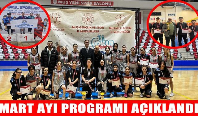 Muş’ta okul sporlarında mart takvimi belli oldu
