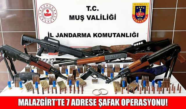 Muş’ta 7 adrese operasyon: Çok sayıda silah ve mühimmat ele geçirildi