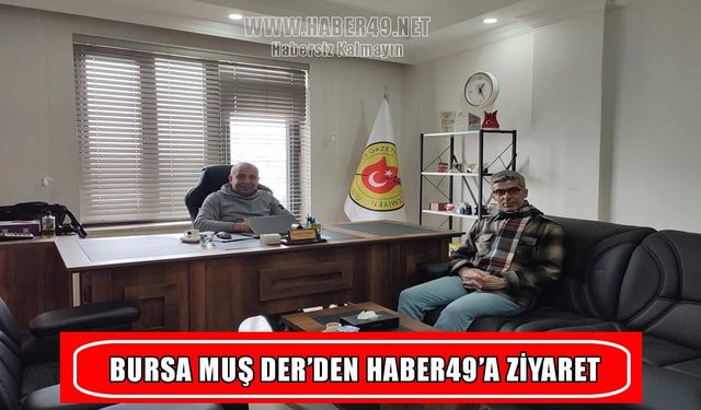Bursa MUŞ DER’den Haber49’a anlamlı ziyaret