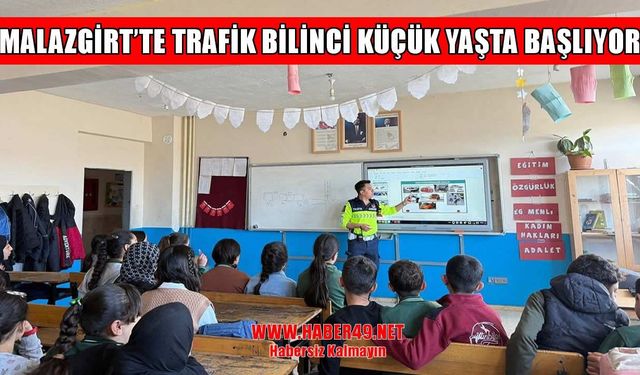 Malazgirt’te jandarmadan öğrencilere hayat kurtaran trafik eğitimi