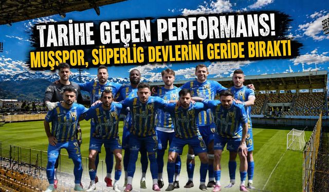 Muşspor, Süper Lig devlerini geride bıraktı