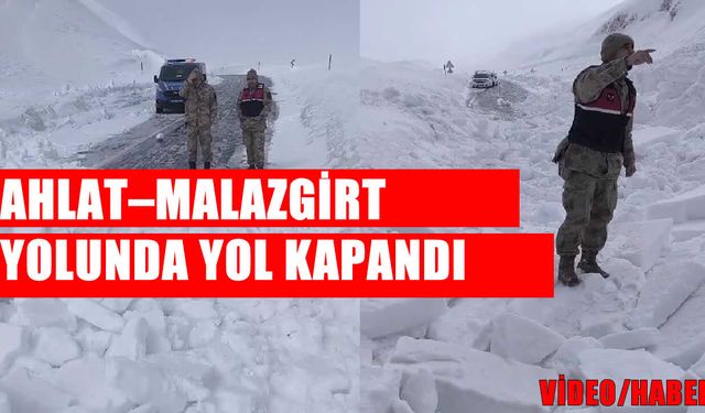 Malazgirt-Ahlat karayolunda çığ: Ulaşım durdu
