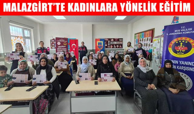 Malazgirt’te jandarma ekipleri kadınlara haklarını anlattı