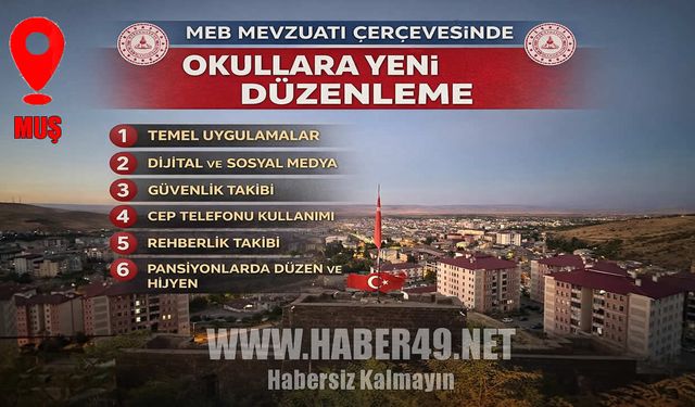Muş İl Milli Eğitim Müdürlüğü’nden okullarda güvenlik ve disiplin talimatı